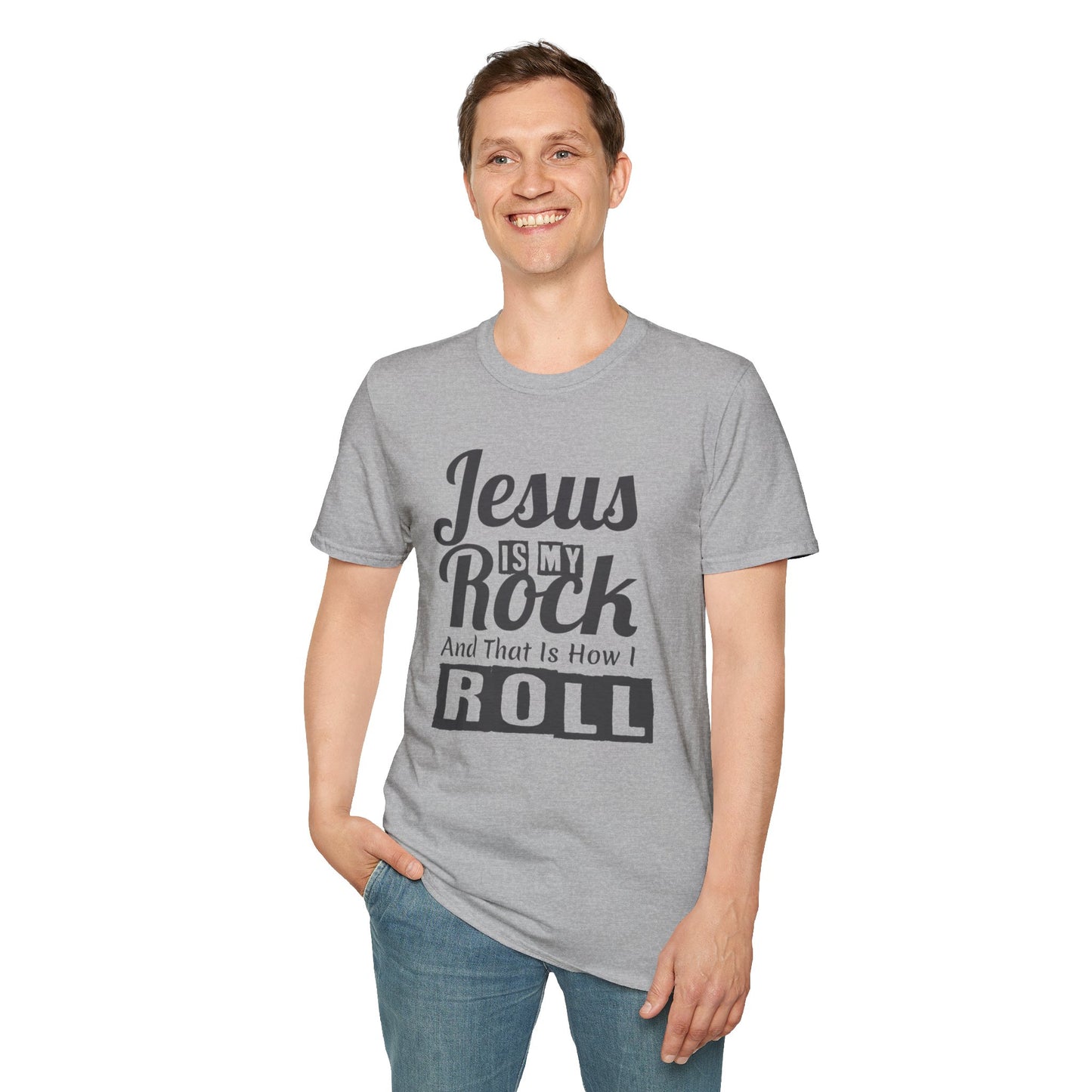 Jesus My Rock Unisex Softstyle T-Shirt