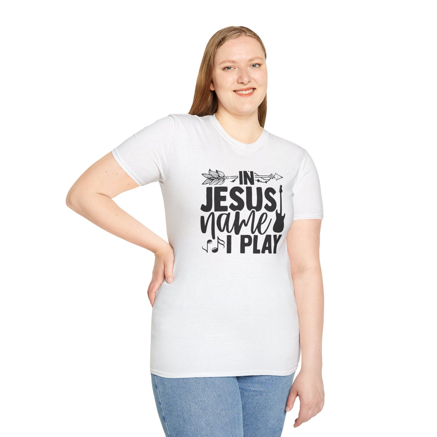 Unisex Softstyle In Jesus Name I Play T-Shirt