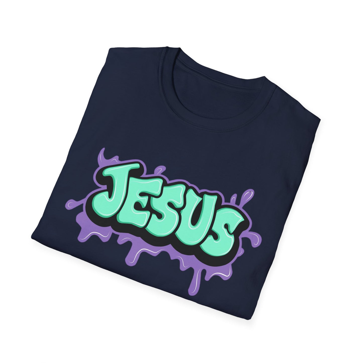 Jesus Paint Splash Unisex Softstyle T-Shirt