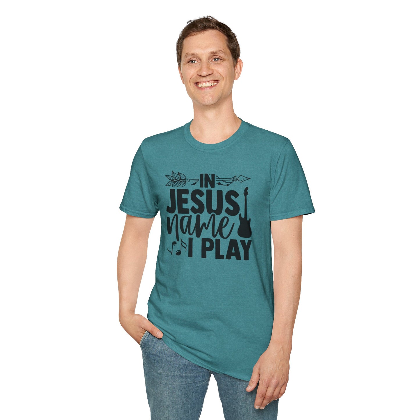 Unisex Softstyle In Jesus Name I Play T-Shirt