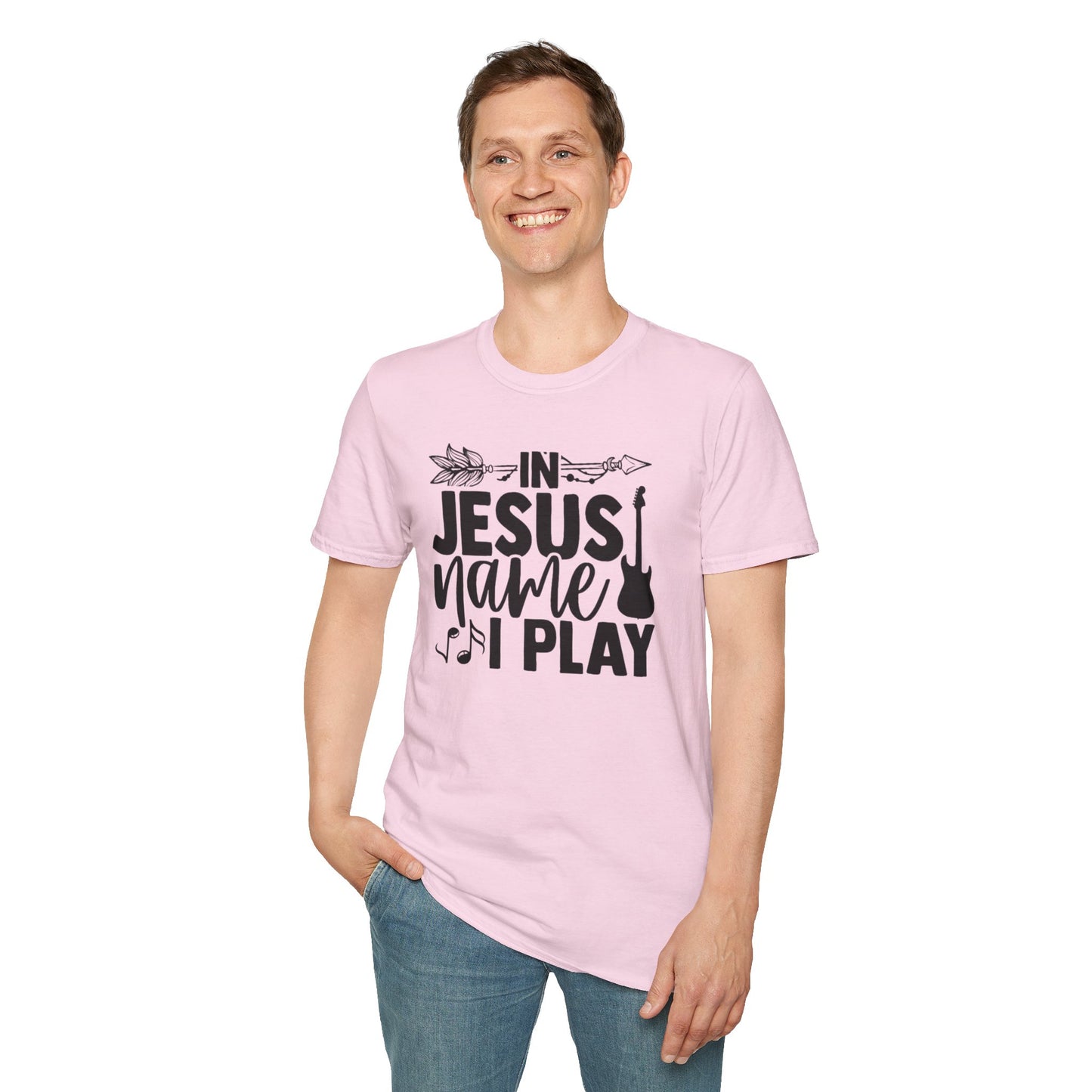 Unisex Softstyle In Jesus Name I Play T-Shirt