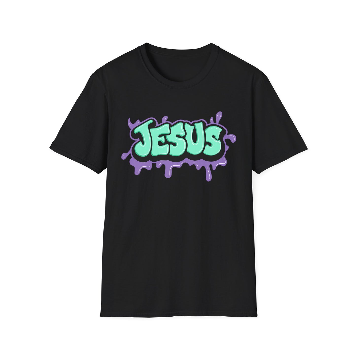 Jesus Paint Splash Unisex Softstyle T-Shirt