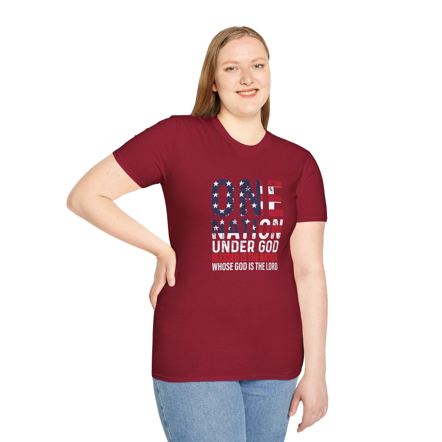 Unisex Blessed is the Nation Softstyle T-Shirt