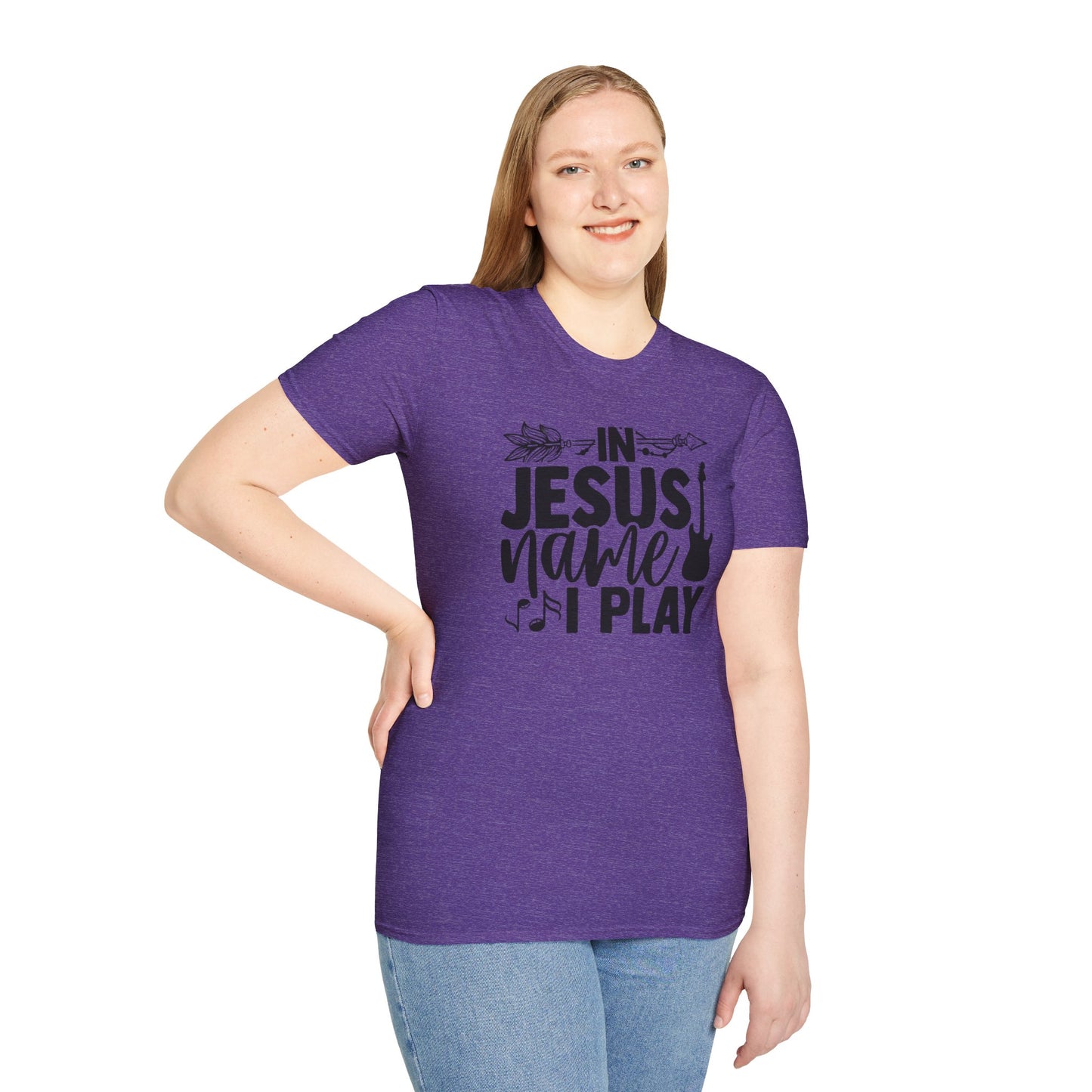 Unisex Softstyle In Jesus Name I Play T-Shirt