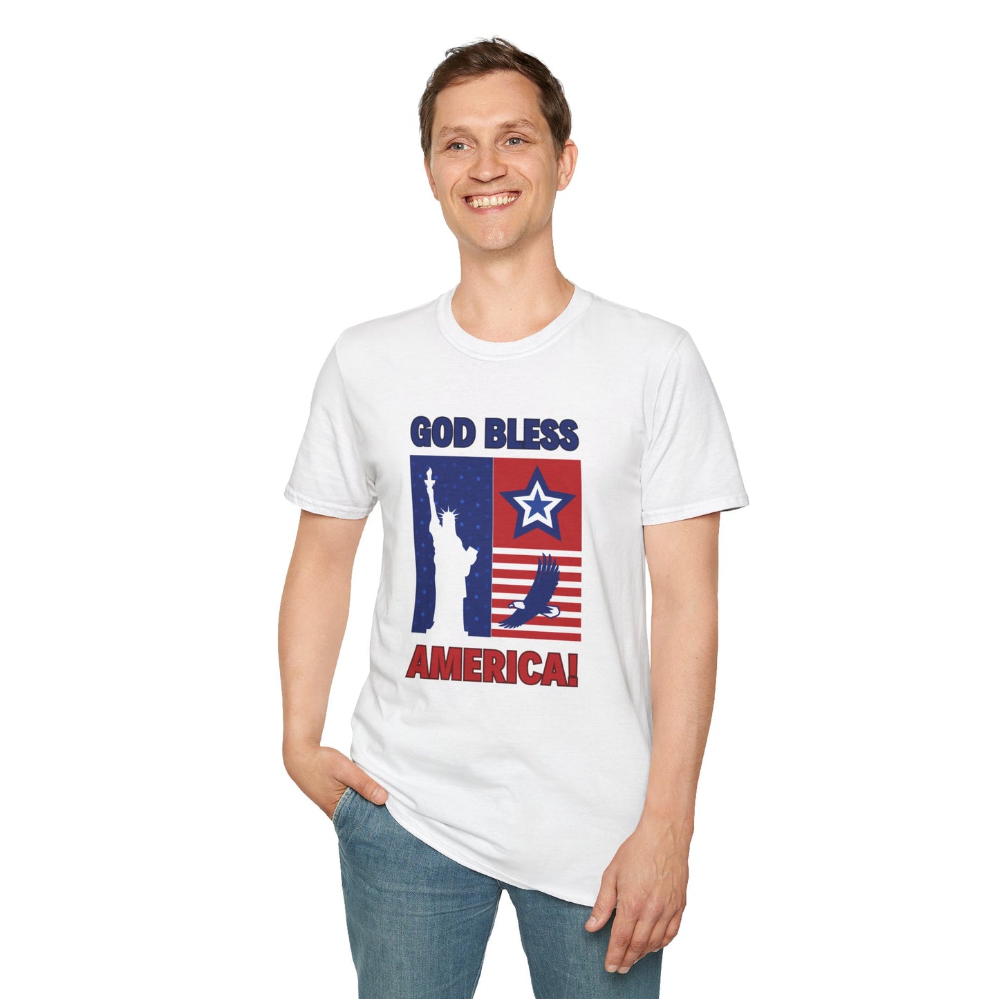 Unisex God Bless America Softstyle T-Shirt