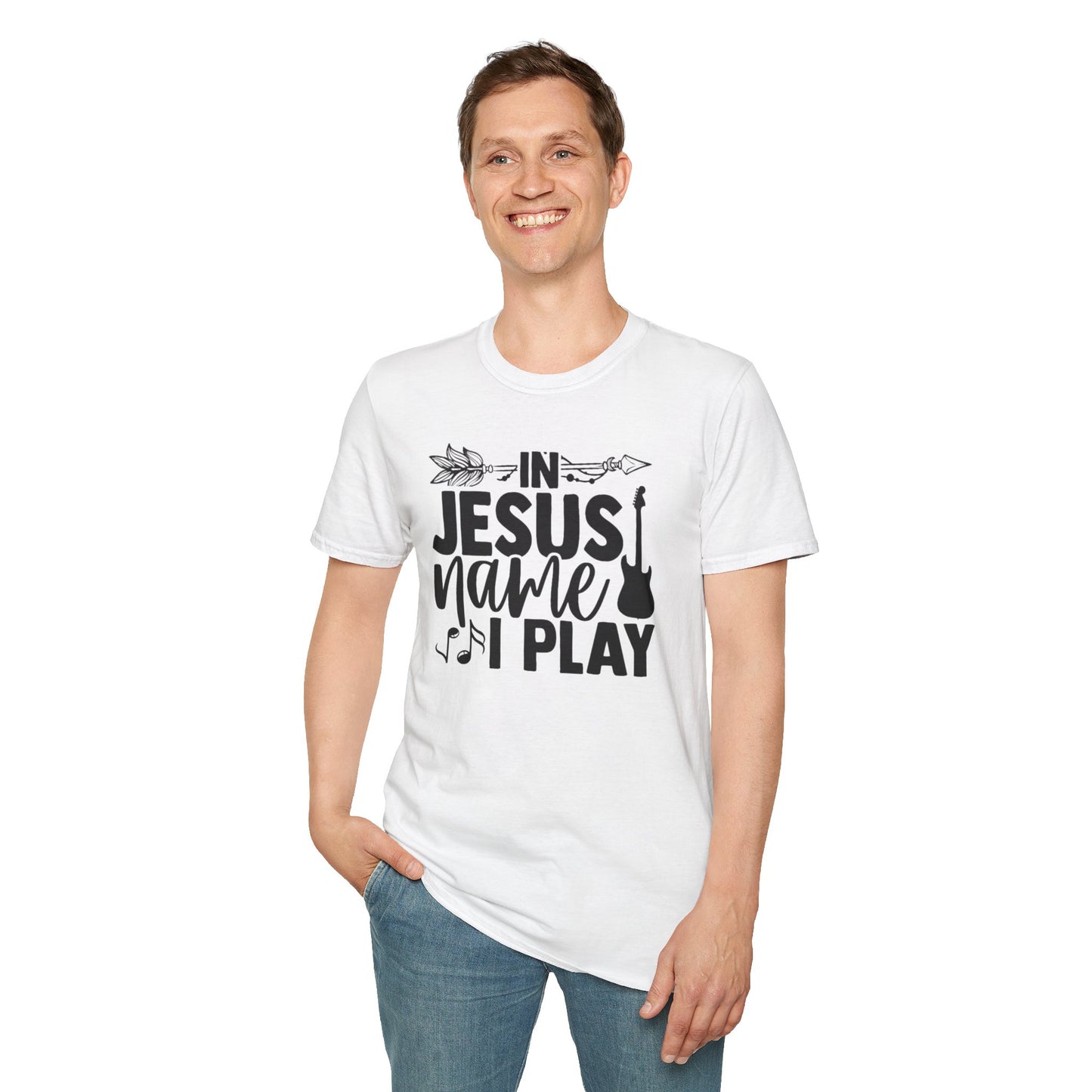 Unisex Softstyle In Jesus Name I Play T-Shirt