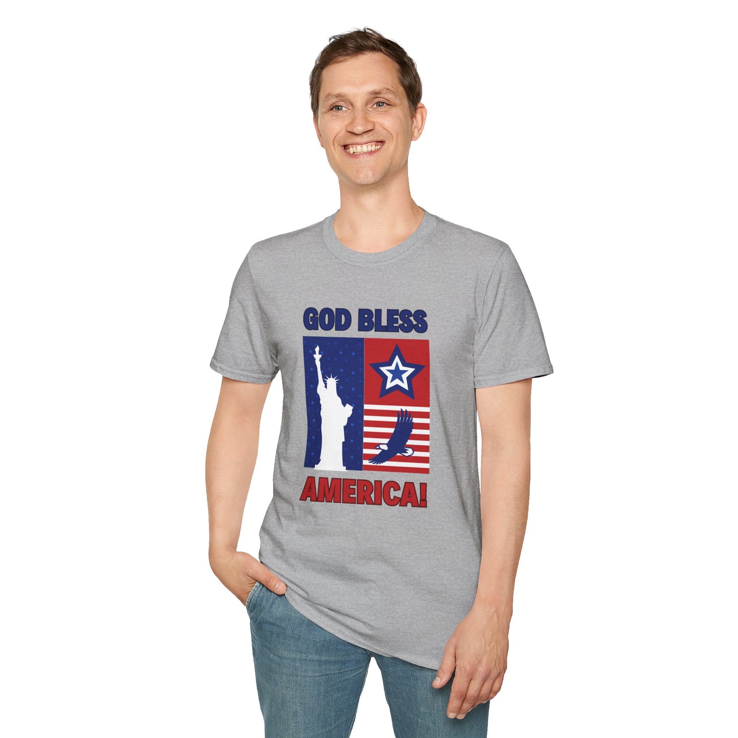 Unisex God Bless America Softstyle T-Shirt