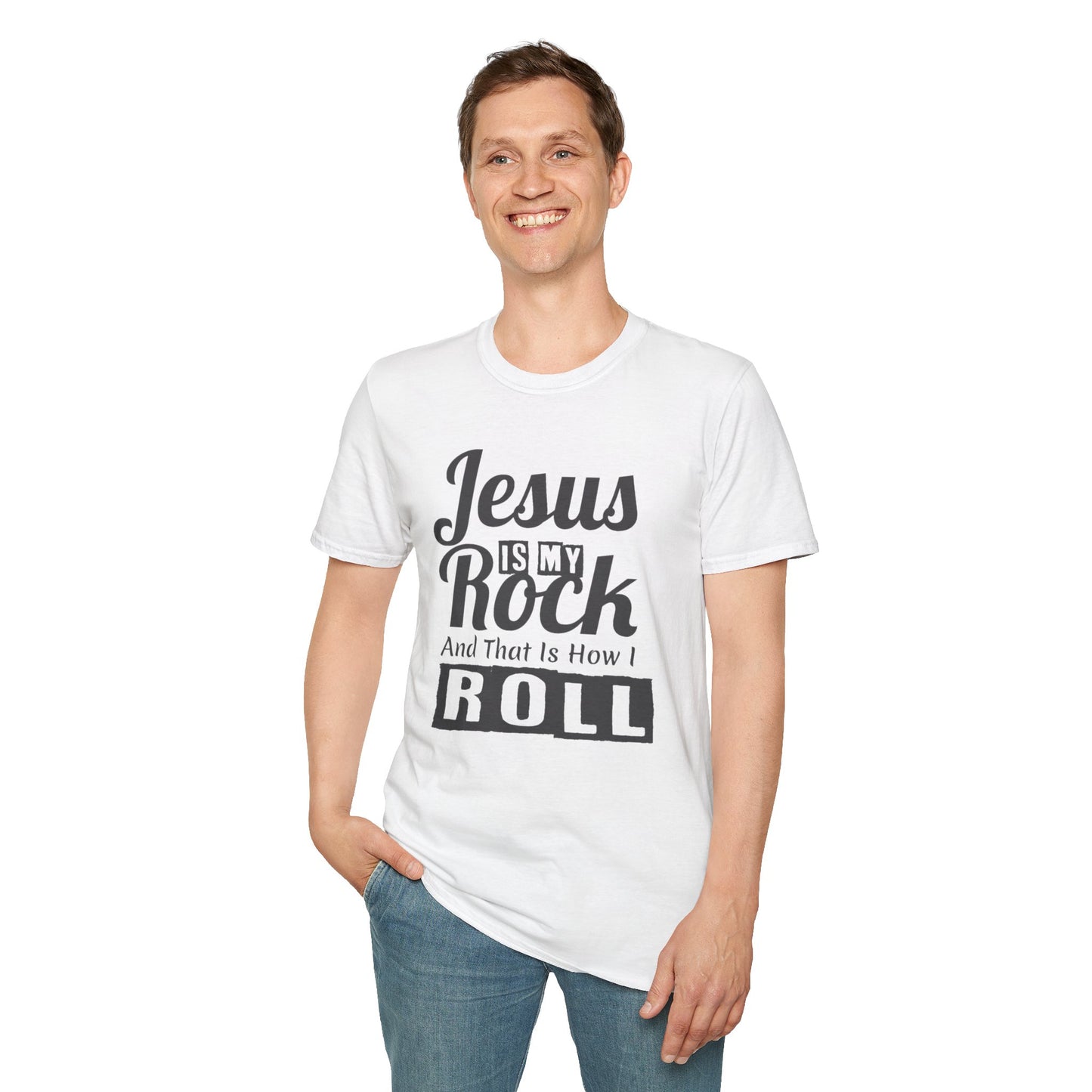 Jesus My Rock Unisex Softstyle T-Shirt