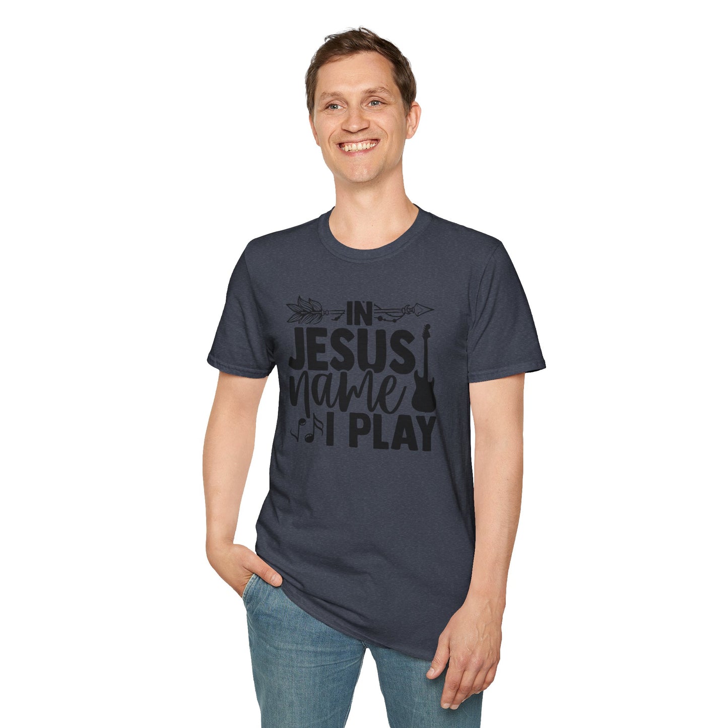 Unisex Softstyle In Jesus Name I Play T-Shirt