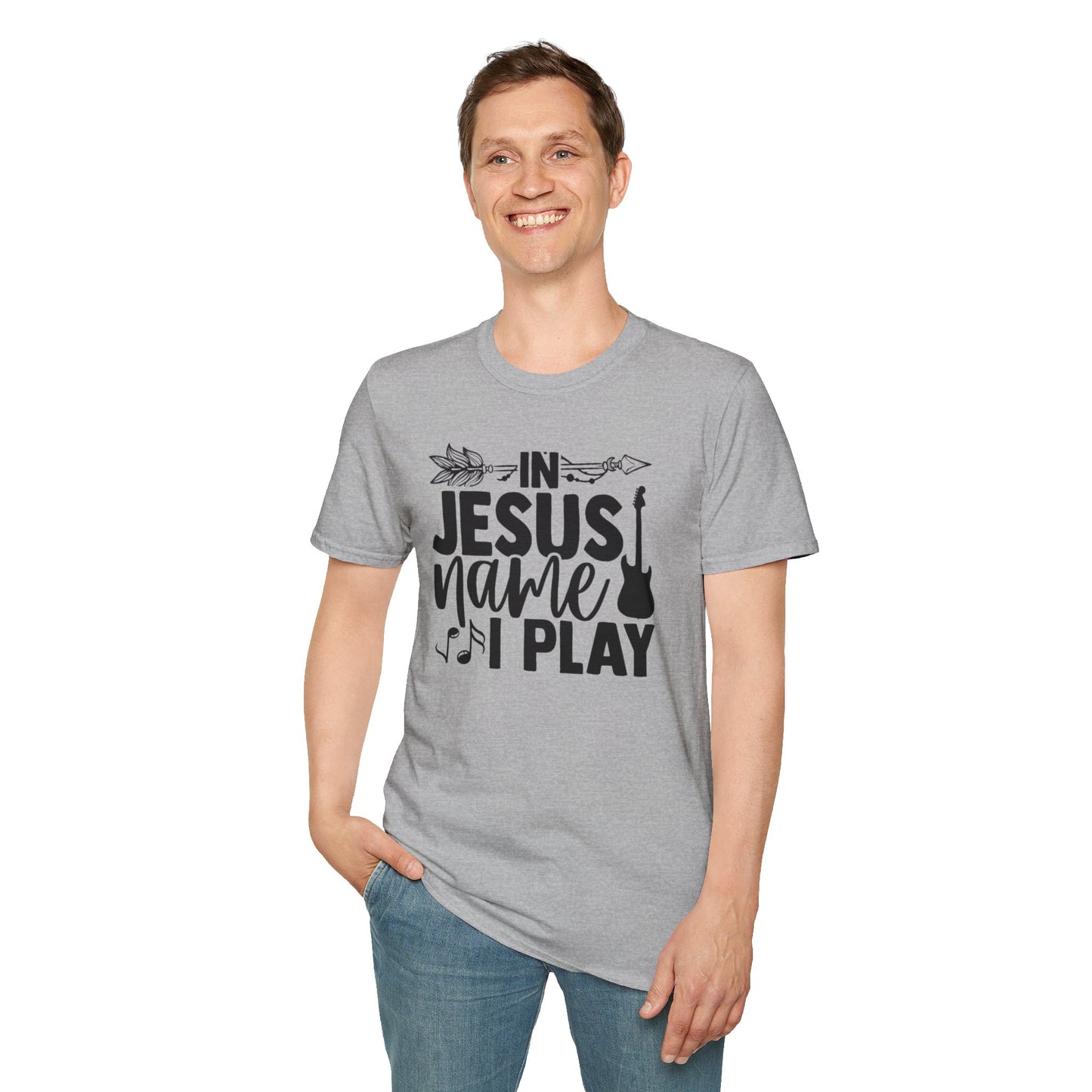 Unisex Softstyle In Jesus Name I Play T-Shirt