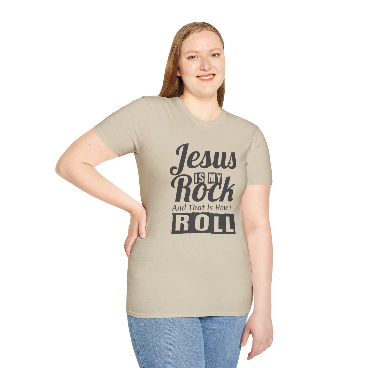 Jesus My Rock Unisex Softstyle T-Shirt
