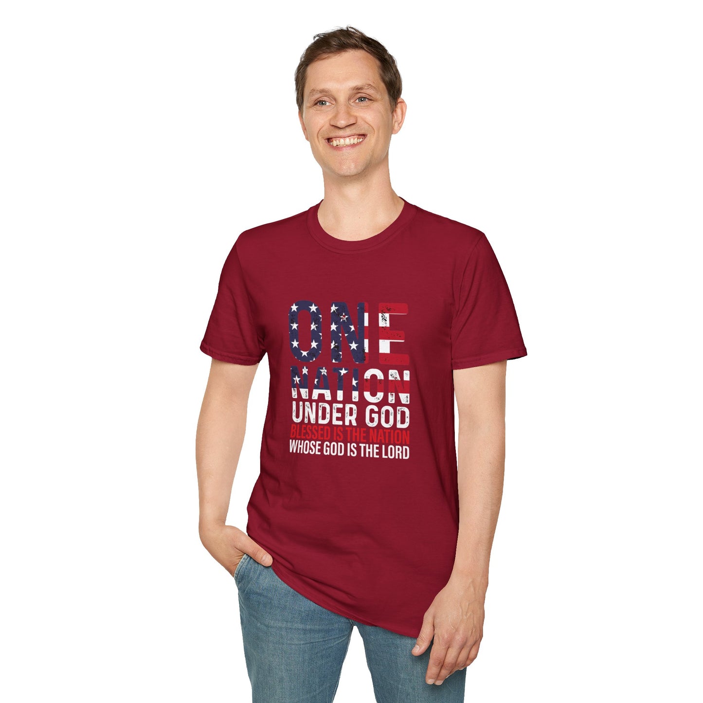 Unisex Blessed is the Nation Softstyle T-Shirt