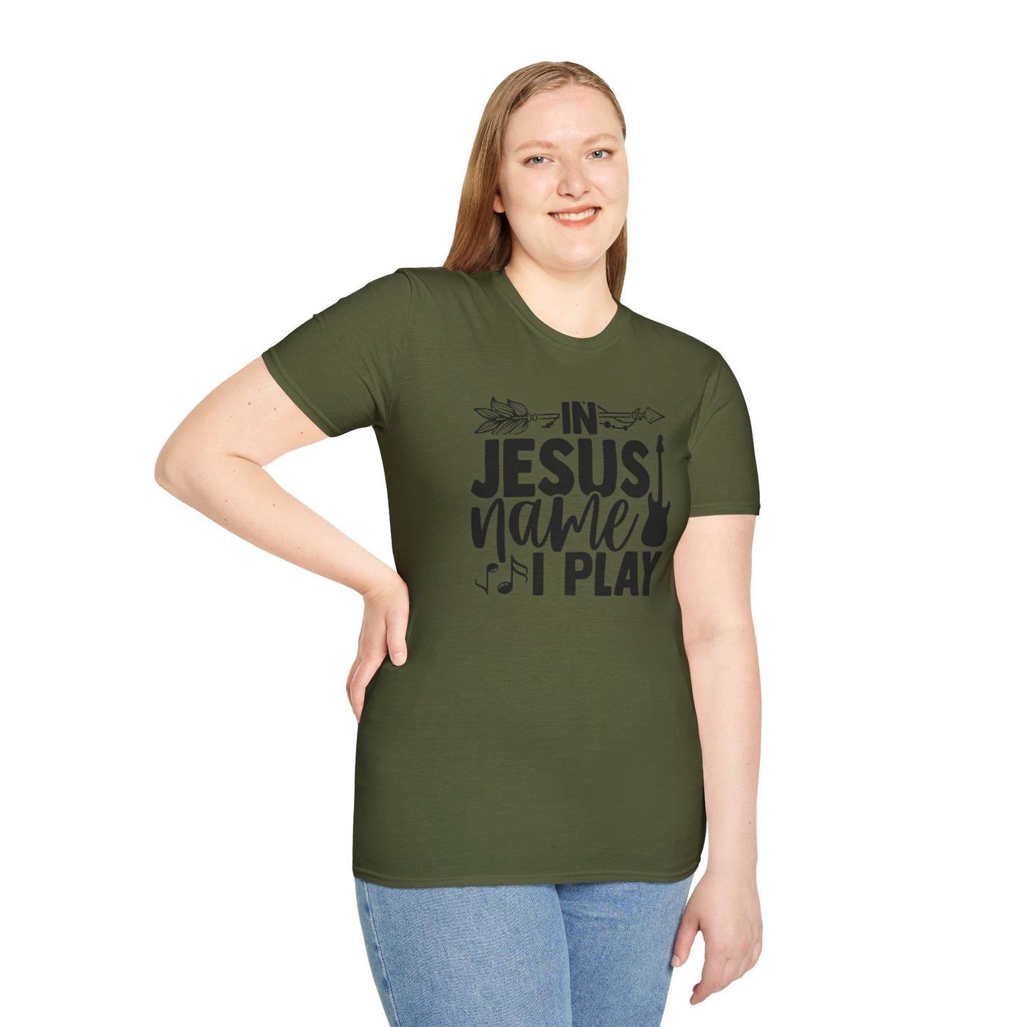 Unisex Softstyle In Jesus Name I Play T-Shirt