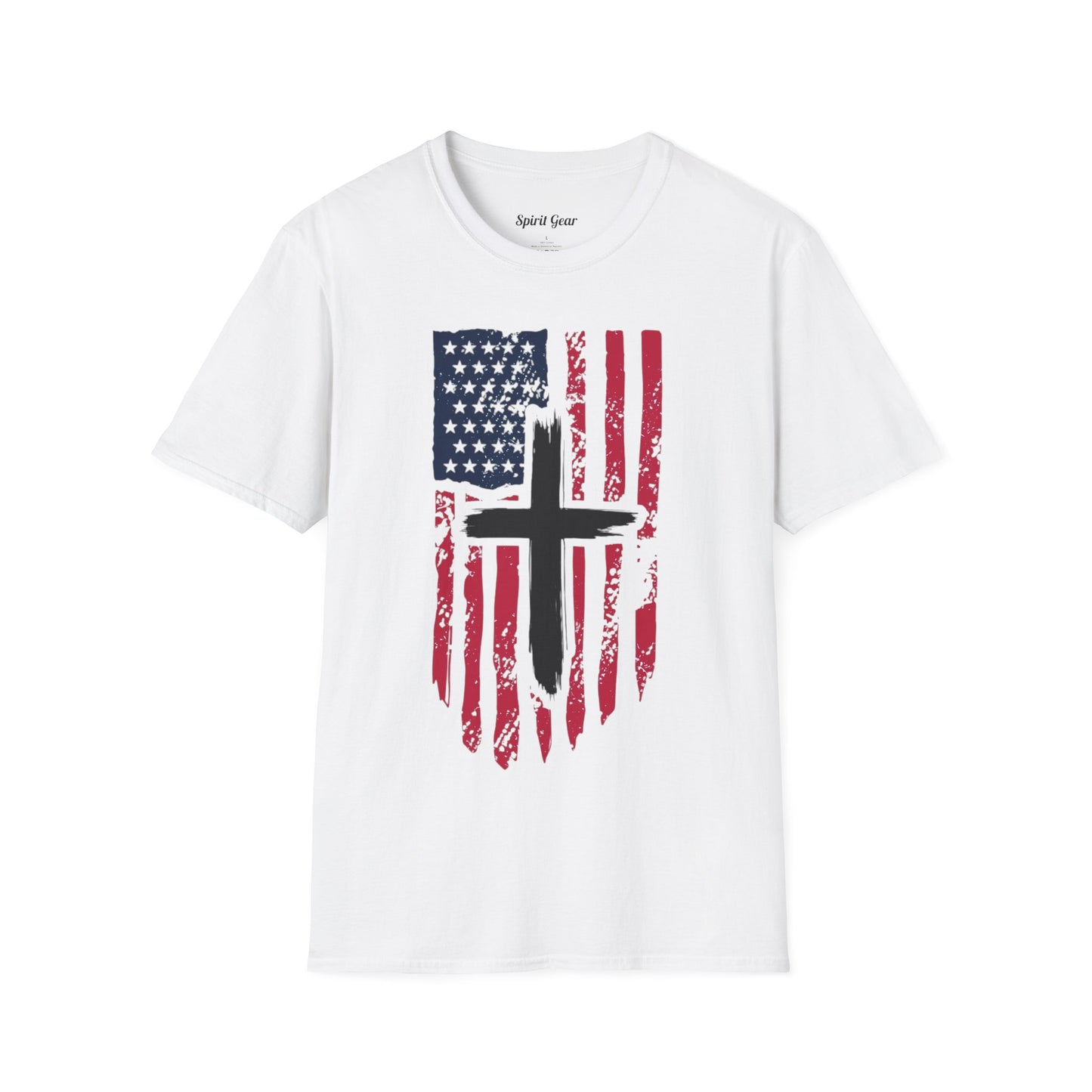 Unisex Cross in Flag Softstyle T-Shirt