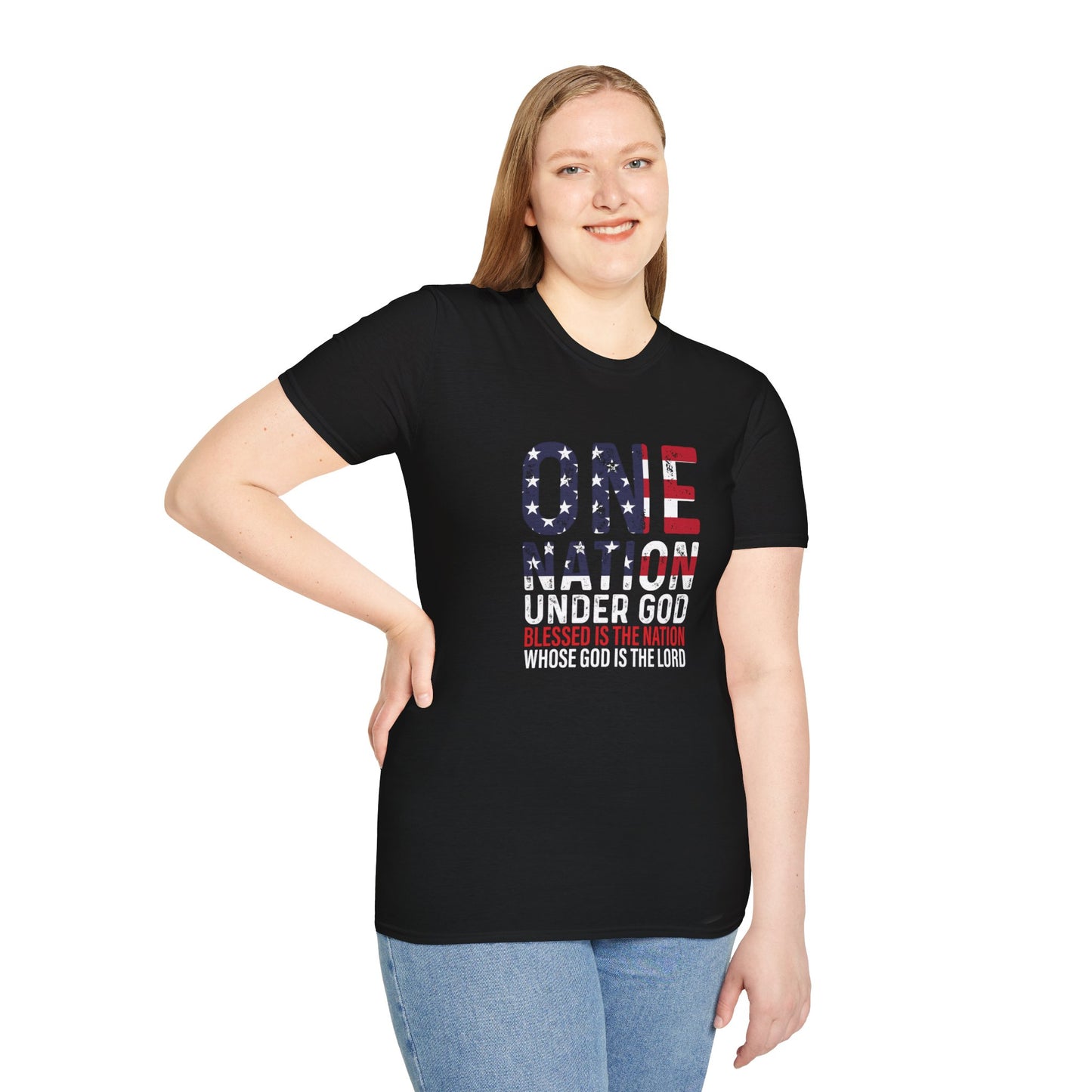 Unisex Blessed is the Nation Softstyle T-Shirt