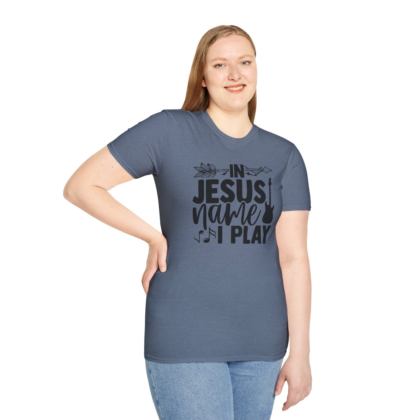 Unisex Softstyle In Jesus Name I Play T-Shirt