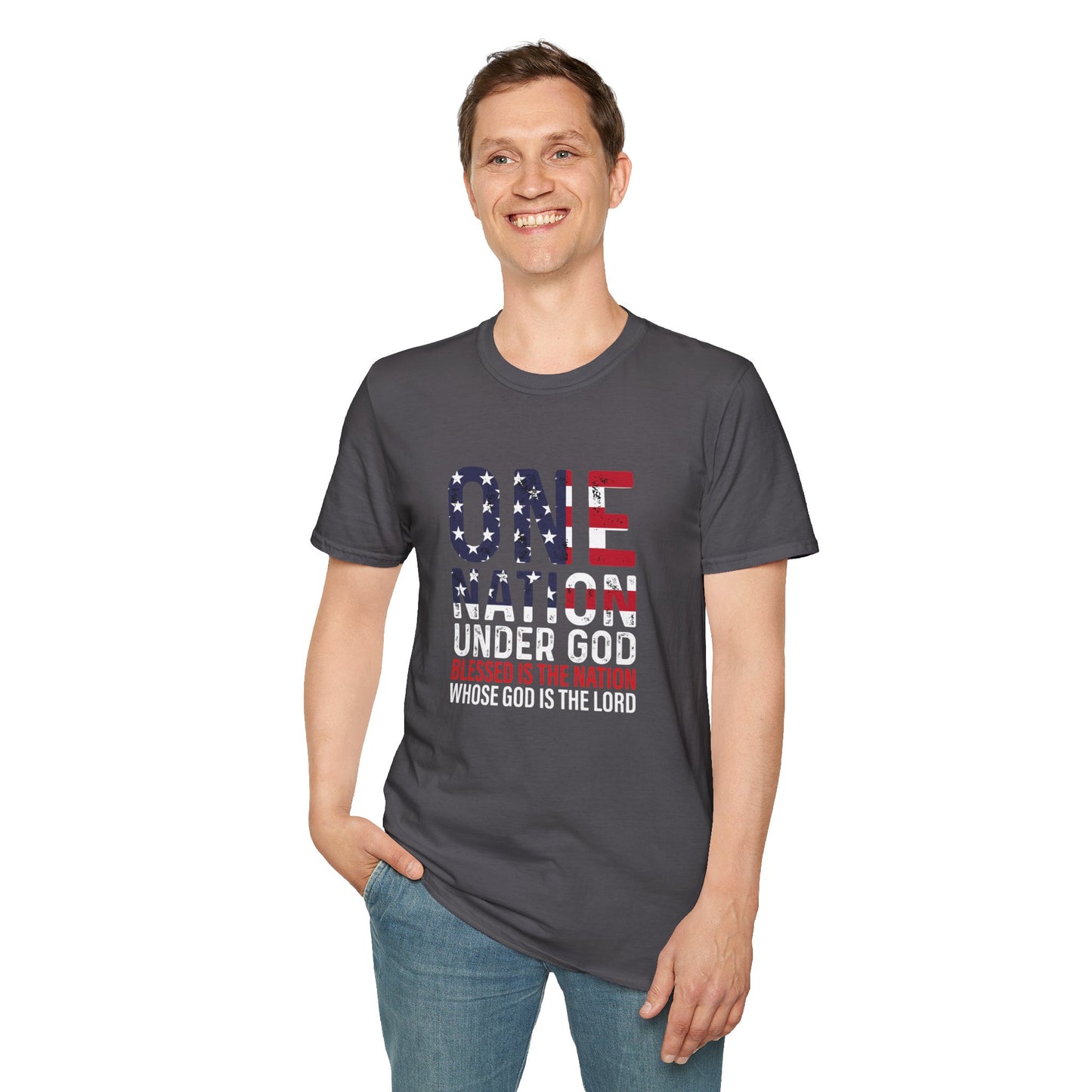 Unisex Blessed is the Nation Softstyle T-Shirt