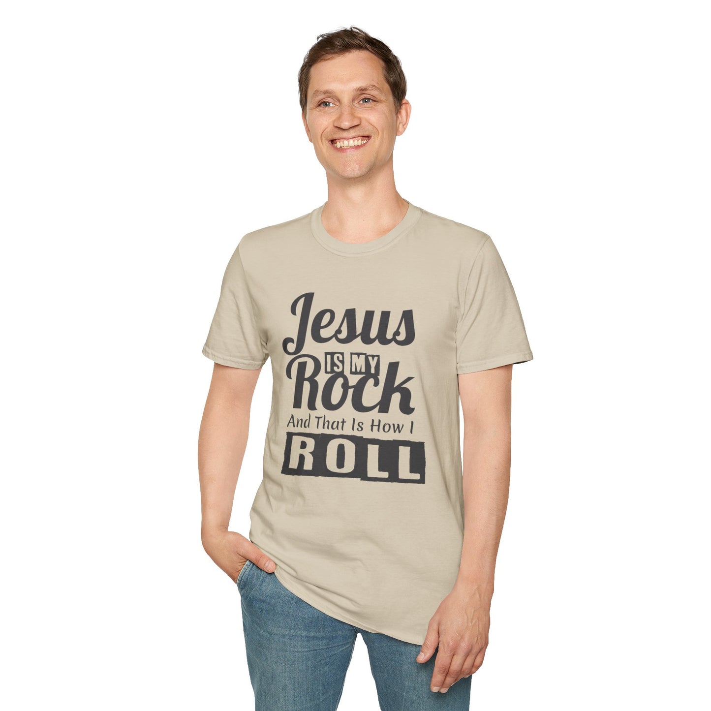 Jesus My Rock Unisex Softstyle T-Shirt