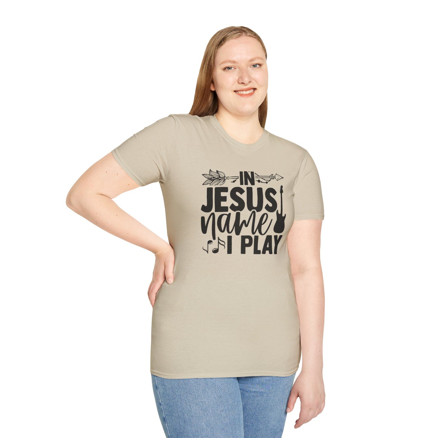 Unisex Softstyle In Jesus Name I Play T-Shirt