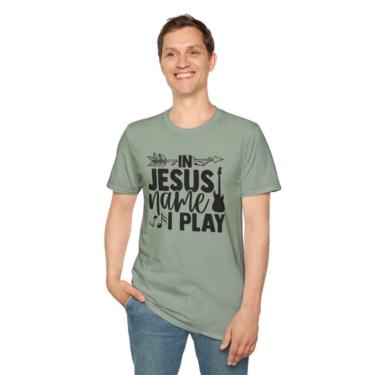 Unisex Softstyle In Jesus Name I Play T-Shirt