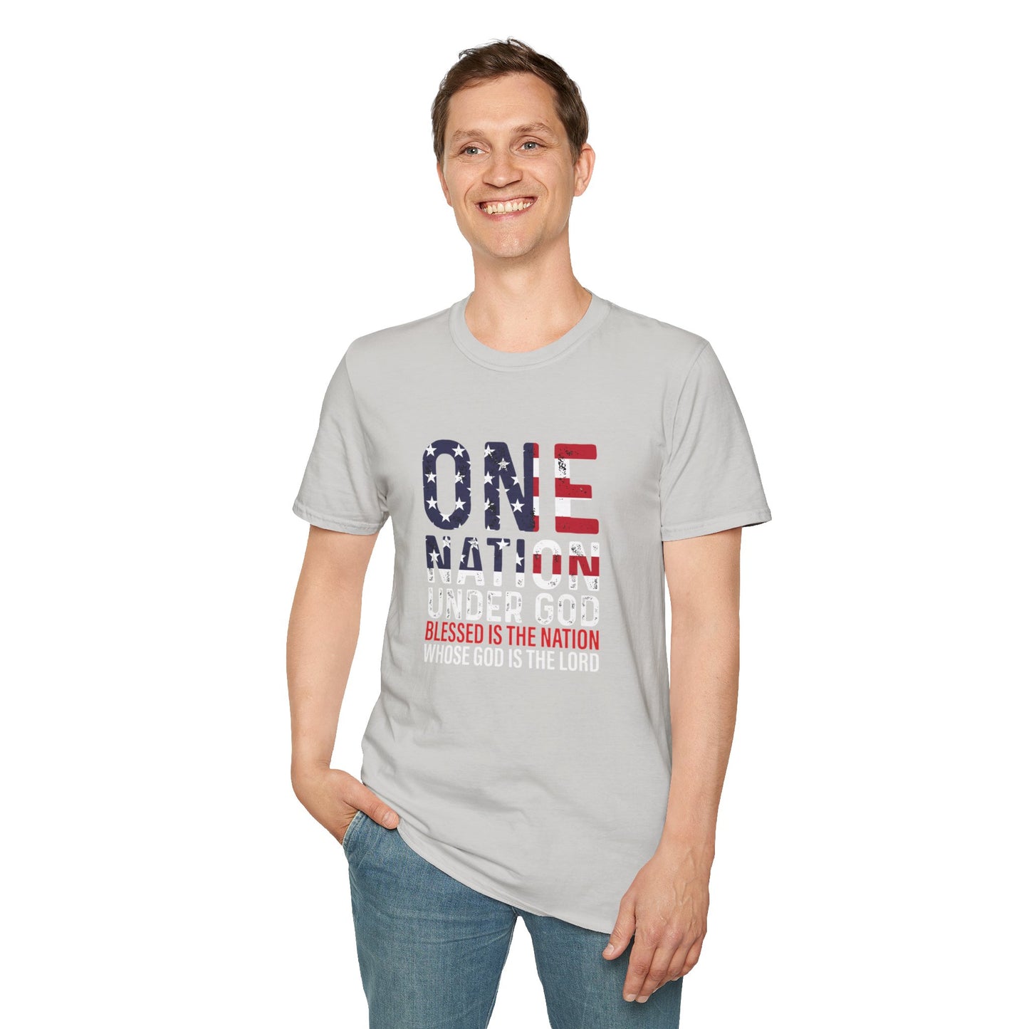 Unisex Blessed is the Nation Softstyle T-Shirt