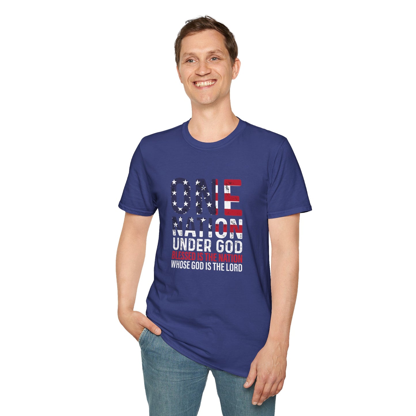 Unisex Blessed is the Nation Softstyle T-Shirt
