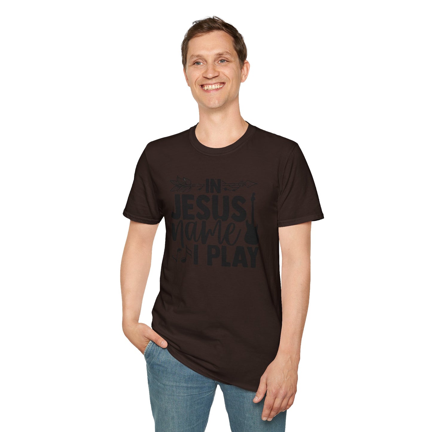 Unisex Softstyle In Jesus Name I Play T-Shirt