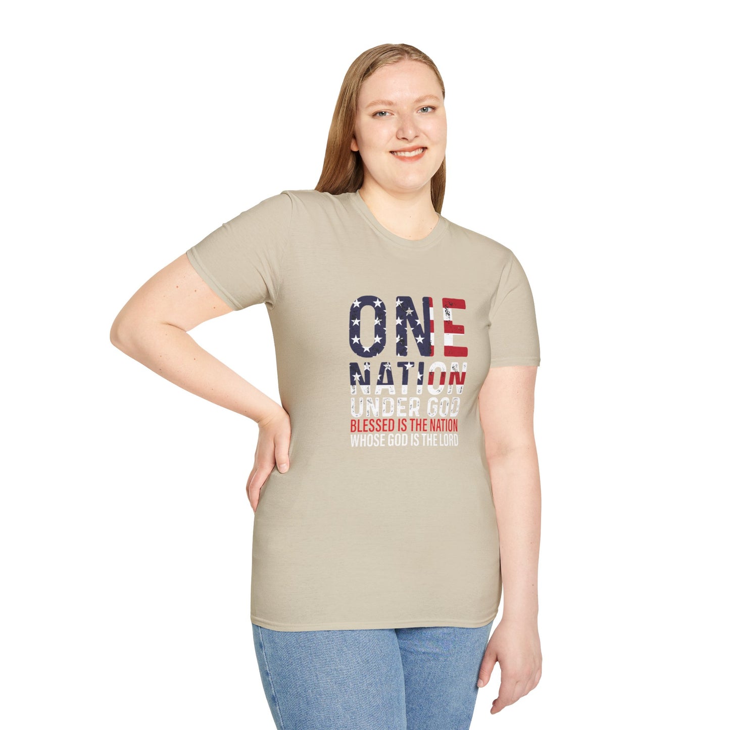 Unisex Blessed is the Nation Softstyle T-Shirt