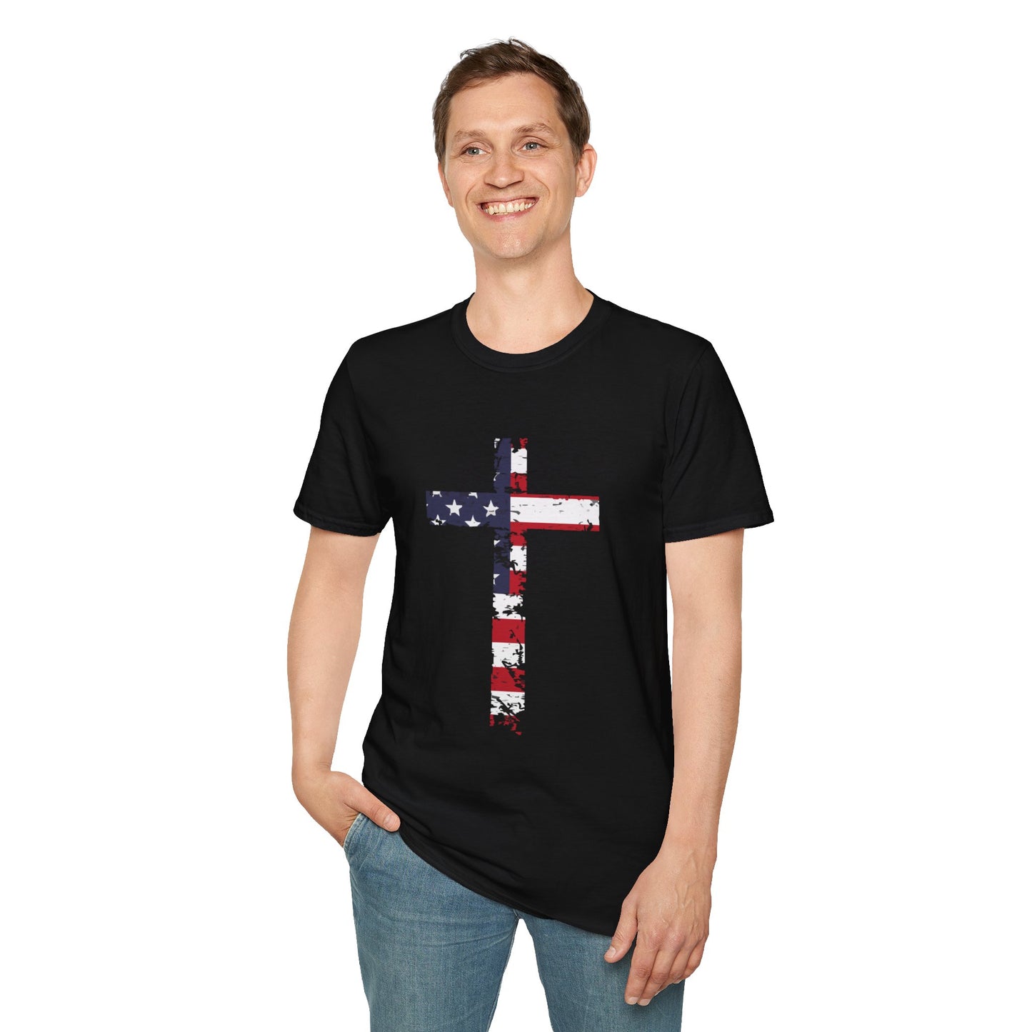 Unisex Flag Cross Softstyle T-Shirt