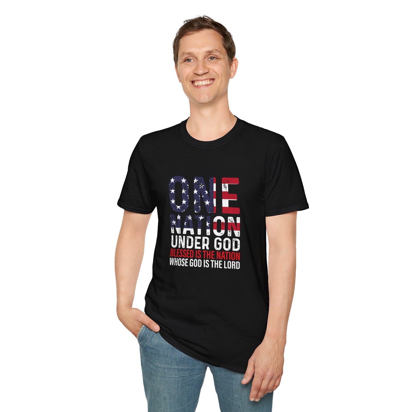 Unisex Blessed is the Nation Softstyle T-Shirt