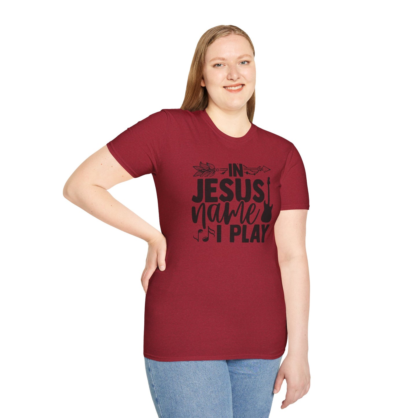Unisex Softstyle In Jesus Name I Play T-Shirt