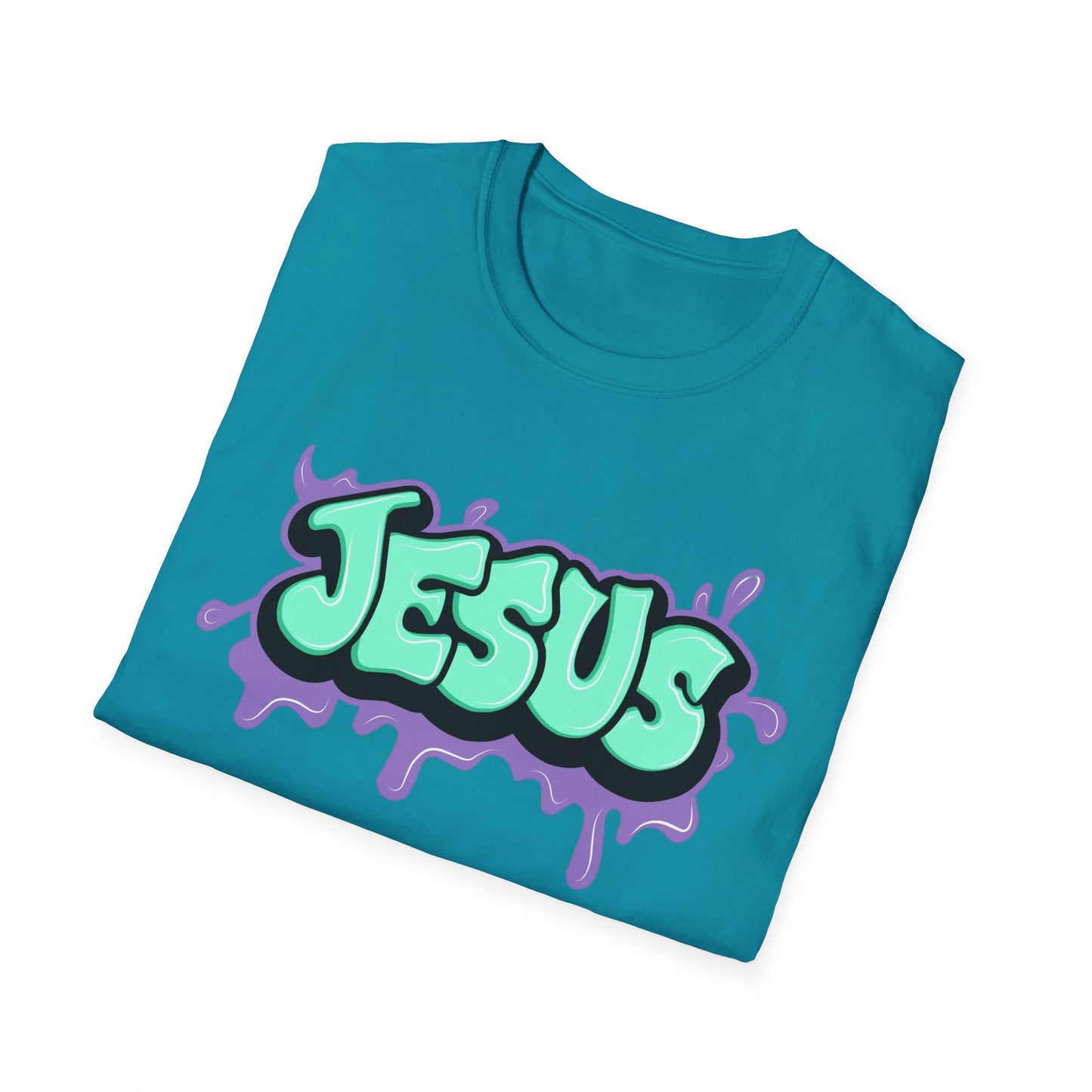 Jesus Paint Splash Unisex Softstyle T-Shirt