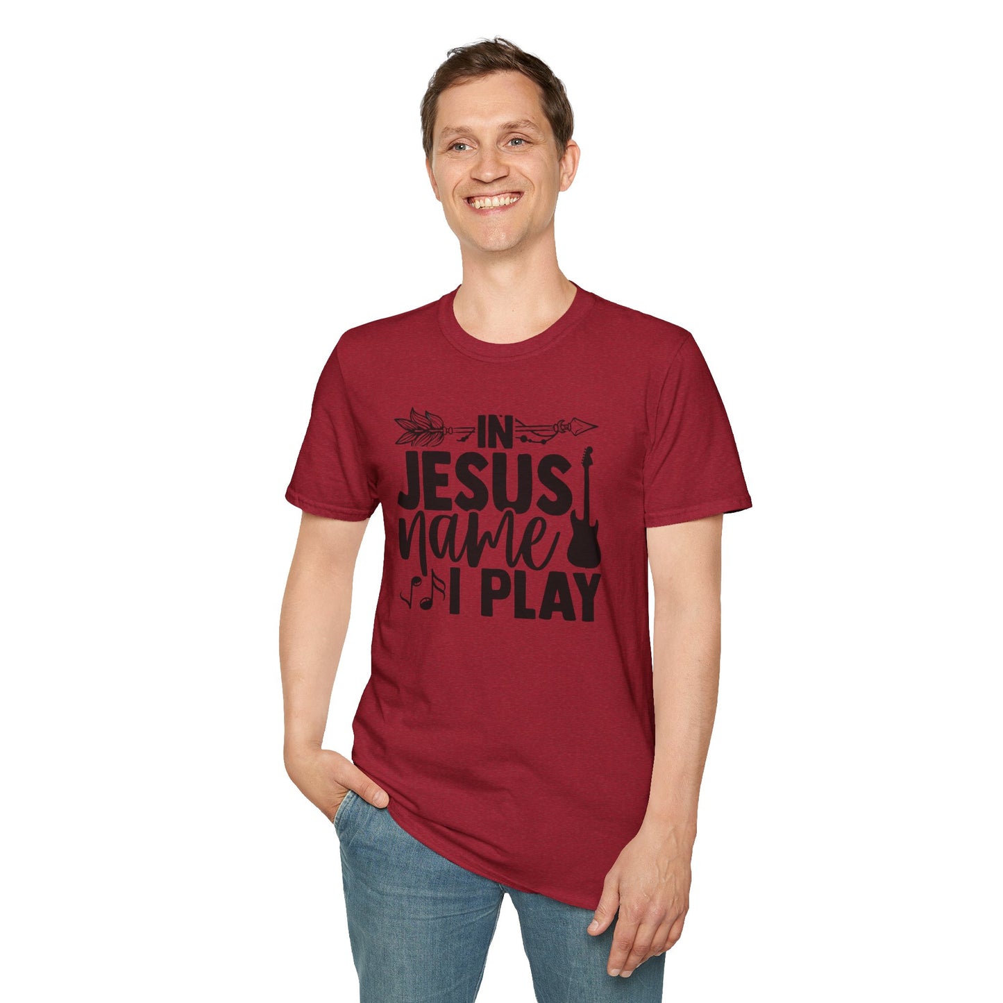 Unisex Softstyle In Jesus Name I Play T-Shirt