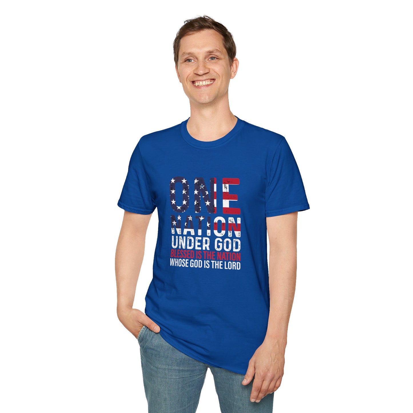 Unisex Blessed is the Nation Softstyle T-Shirt
