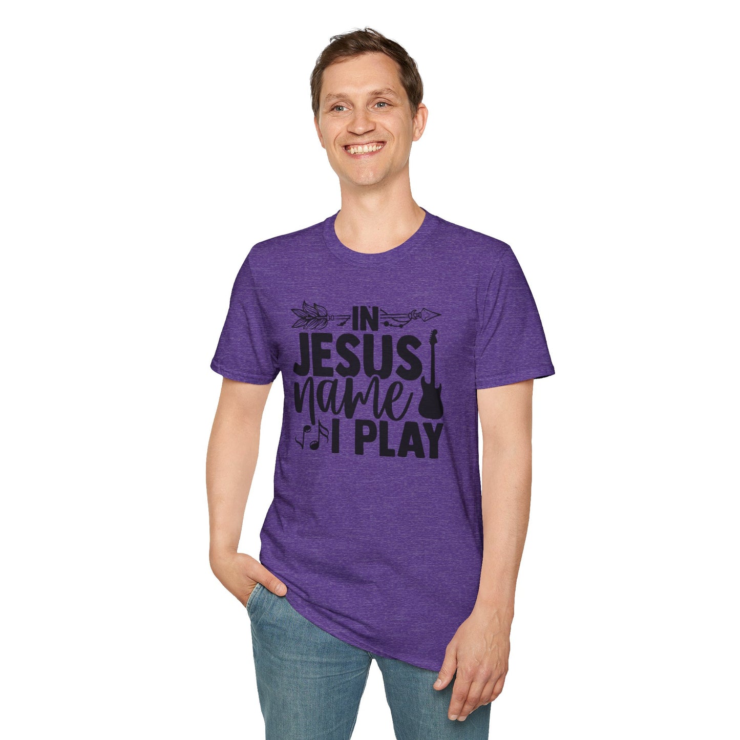 Unisex Softstyle In Jesus Name I Play T-Shirt