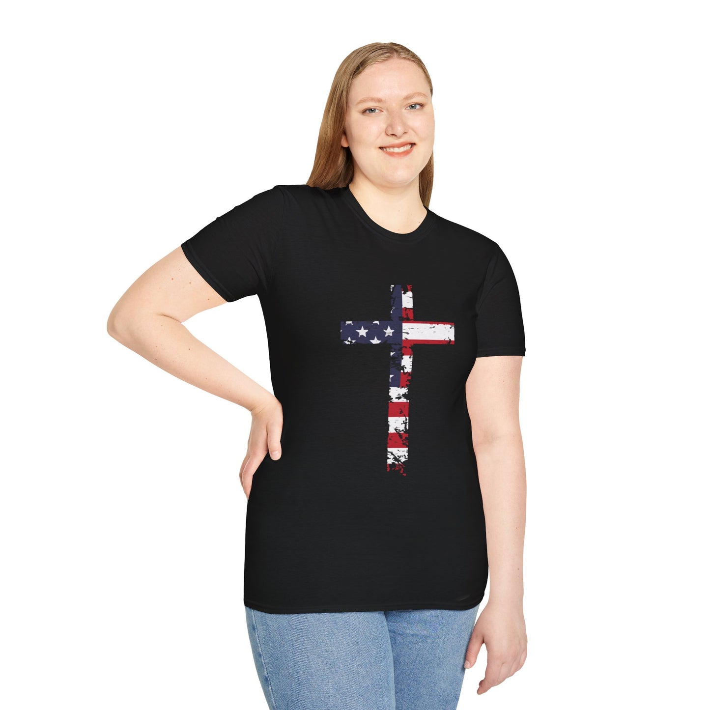 Unisex Flag Cross Softstyle T-Shirt