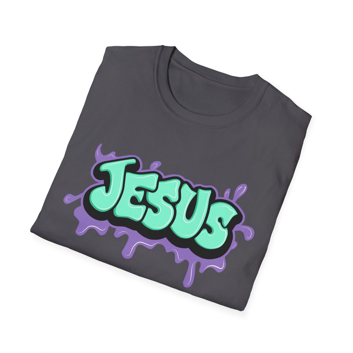 Jesus Paint Splash Unisex Softstyle T-Shirt