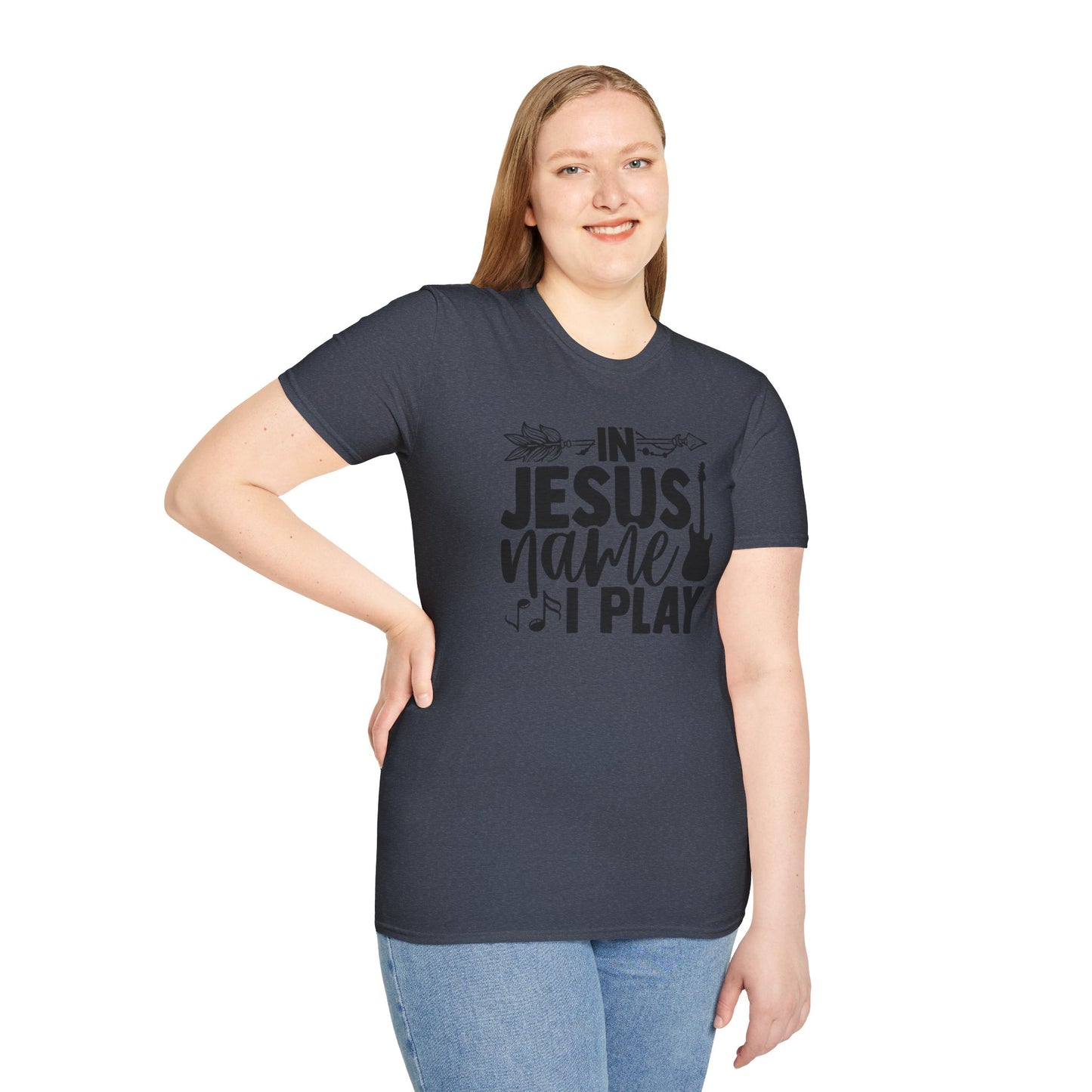 Unisex Softstyle In Jesus Name I Play T-Shirt