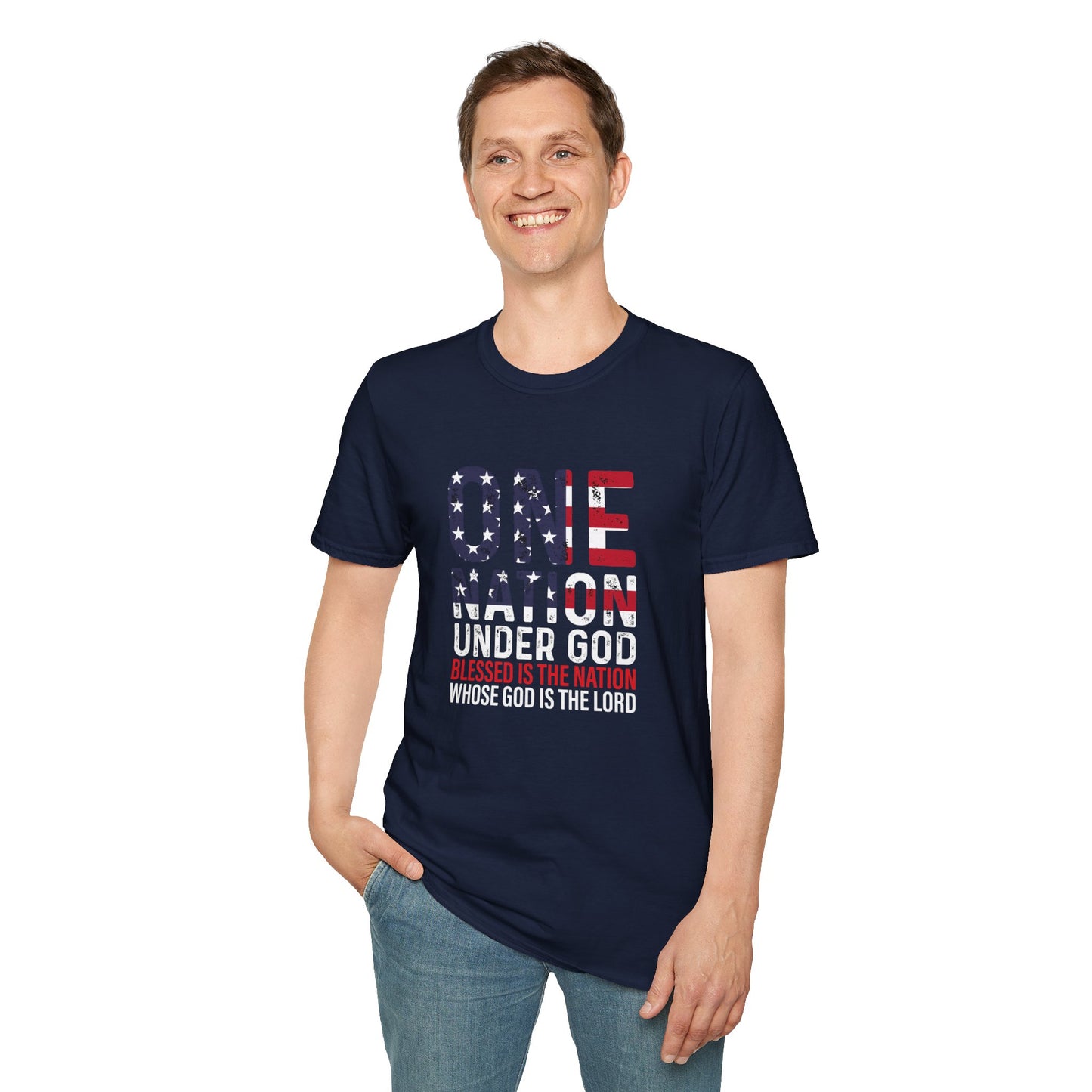 Unisex Blessed is the Nation Softstyle T-Shirt