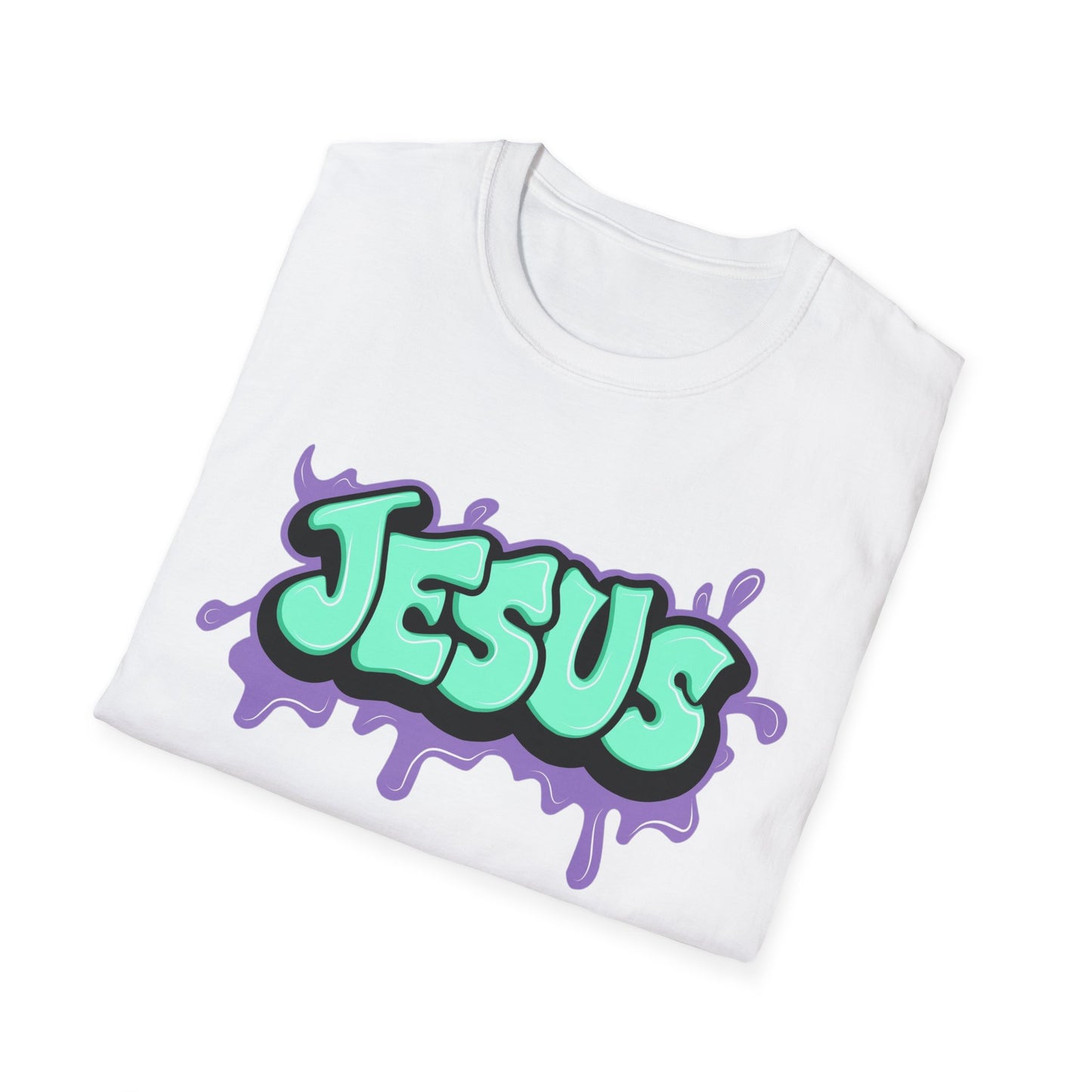 Jesus Paint Splash Unisex Softstyle T-Shirt