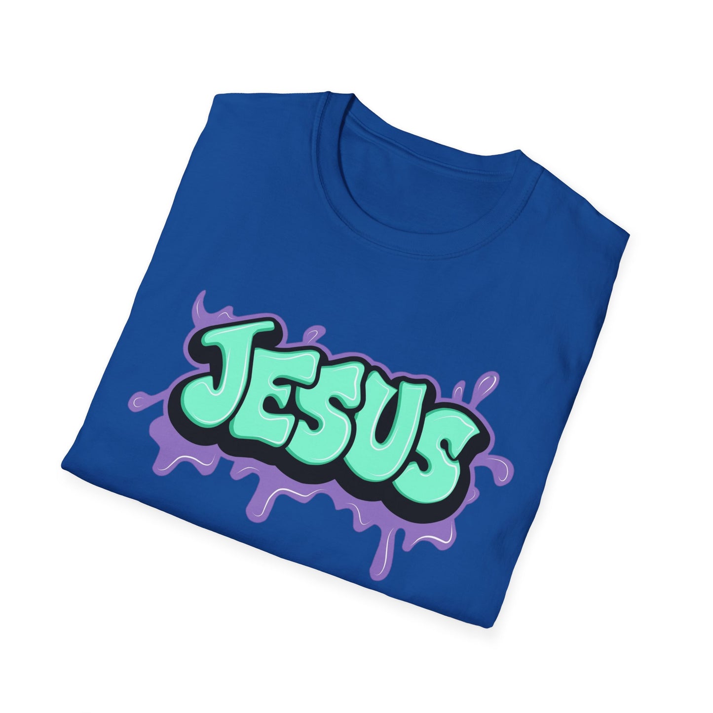 Jesus Paint Splash Unisex Softstyle T-Shirt