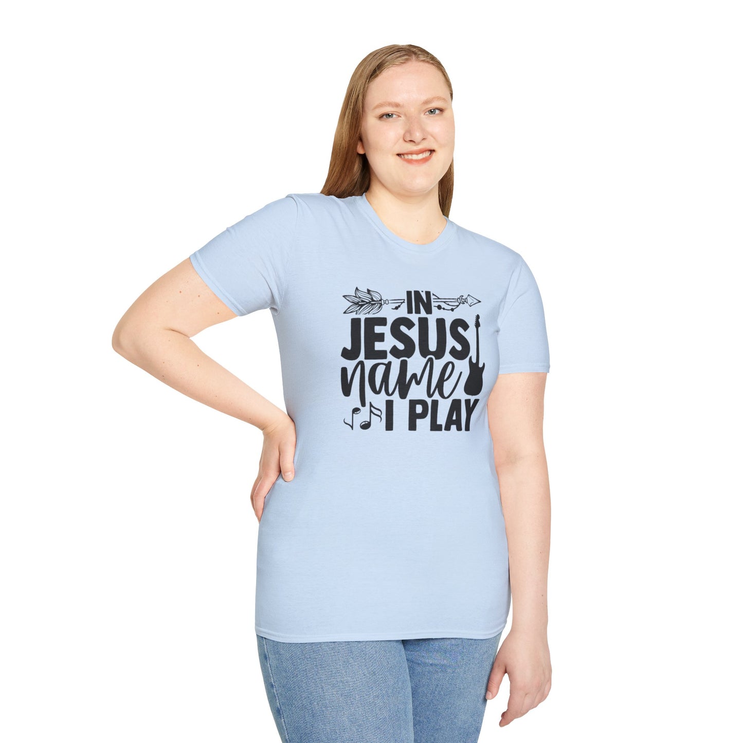 Unisex Softstyle In Jesus Name I Play T-Shirt