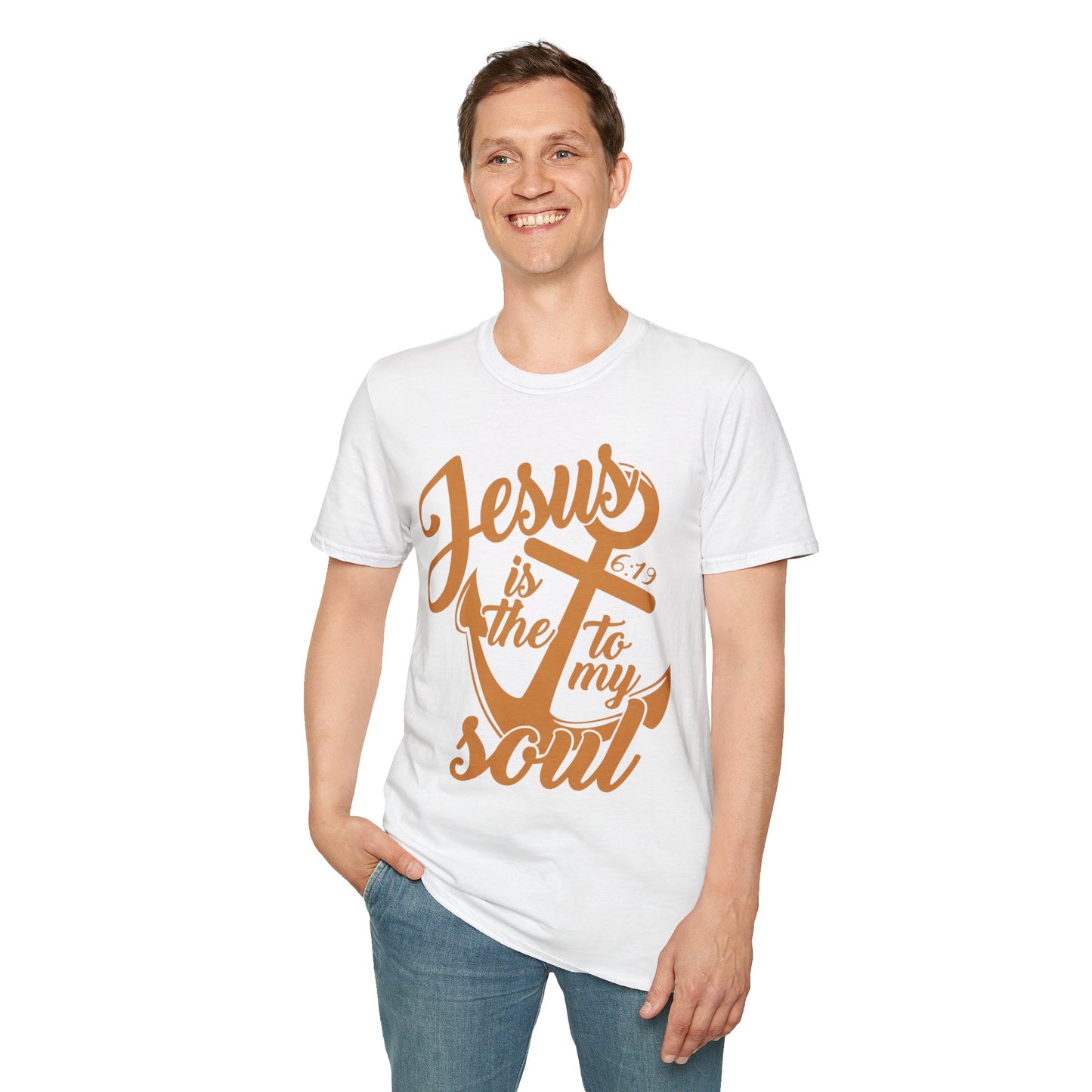 Jesus My Anchor Unisex Softstyle T-Shirt