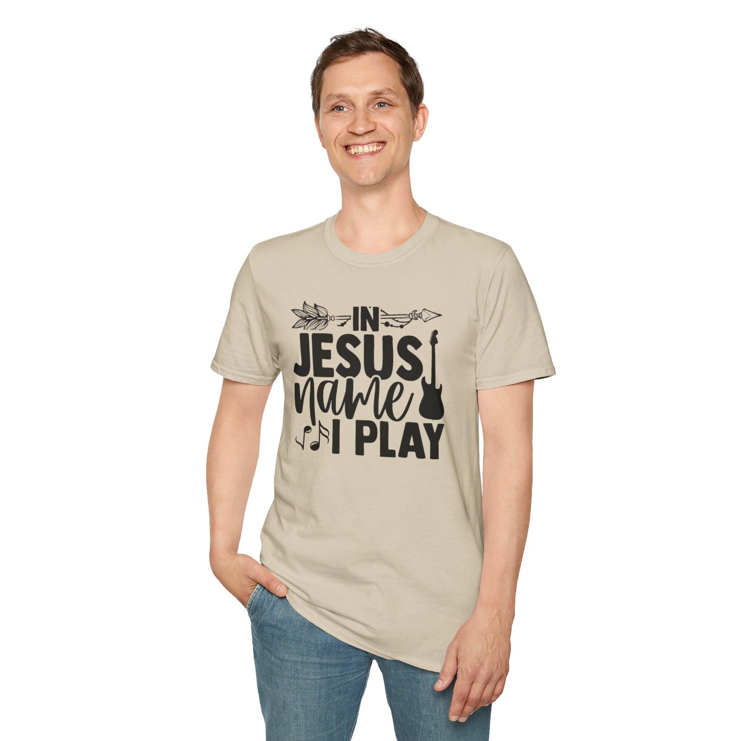 Unisex Softstyle In Jesus Name I Play T-Shirt