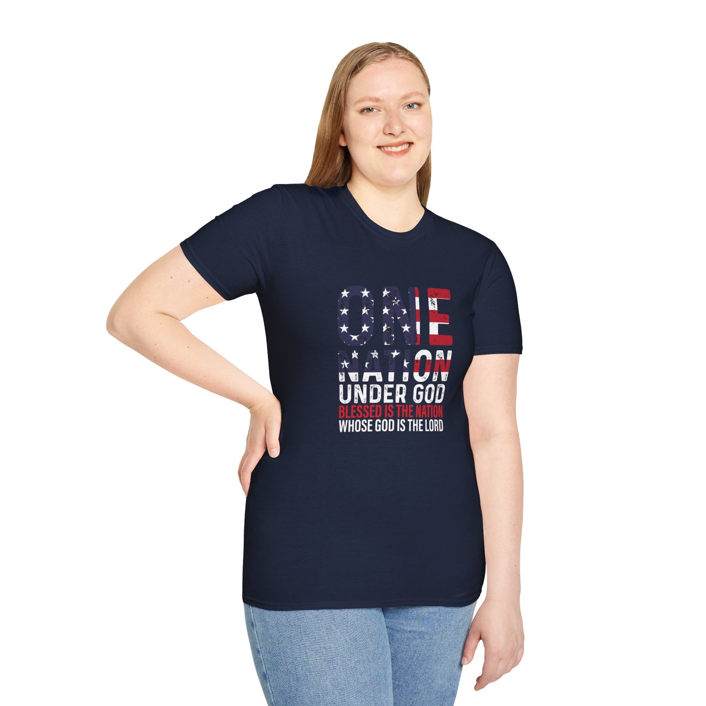 Unisex Blessed is the Nation Softstyle T-Shirt