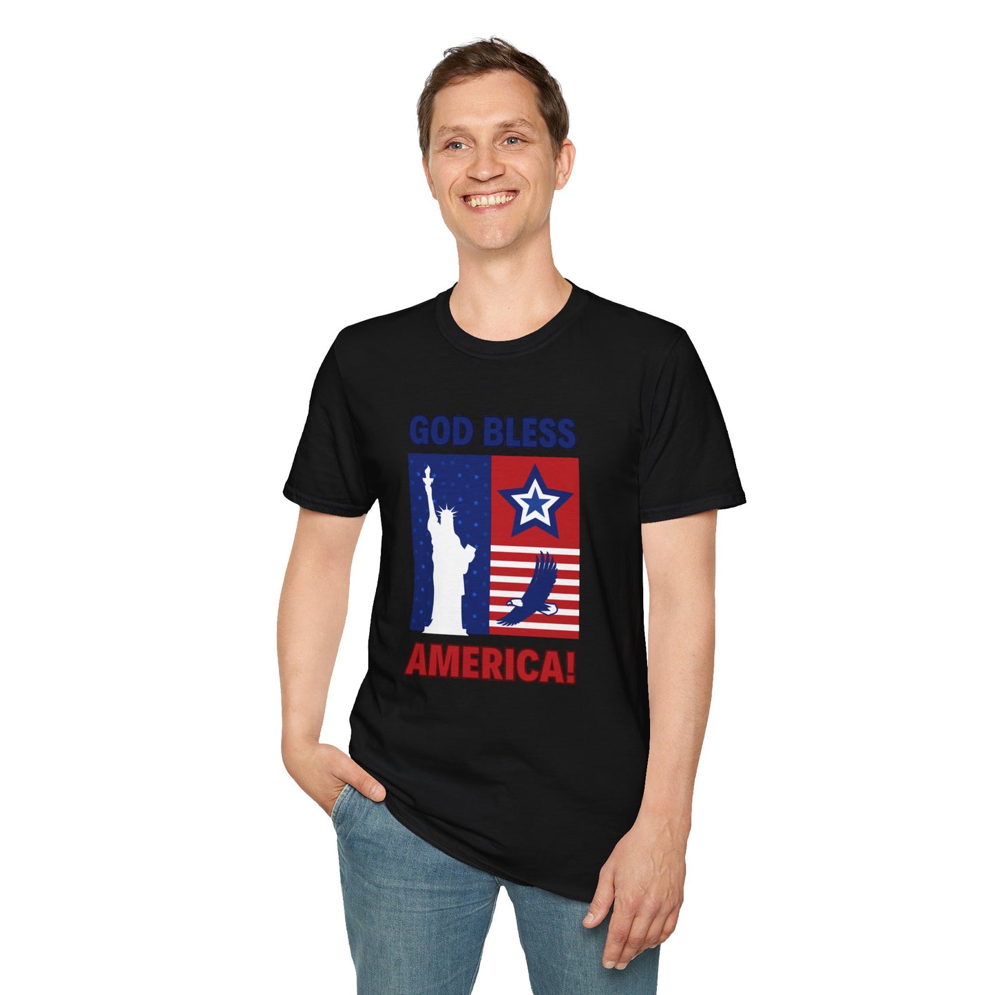 Unisex God Bless America Softstyle T-Shirt