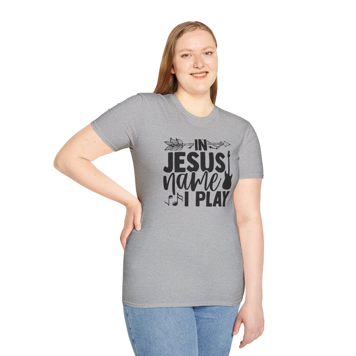 Unisex Softstyle In Jesus Name I Play T-Shirt