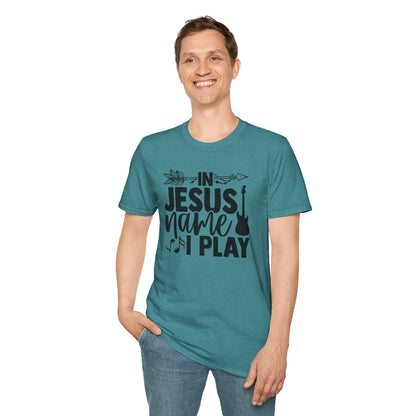 Unisex Softstyle In Jesus Name I Play T-Shirt