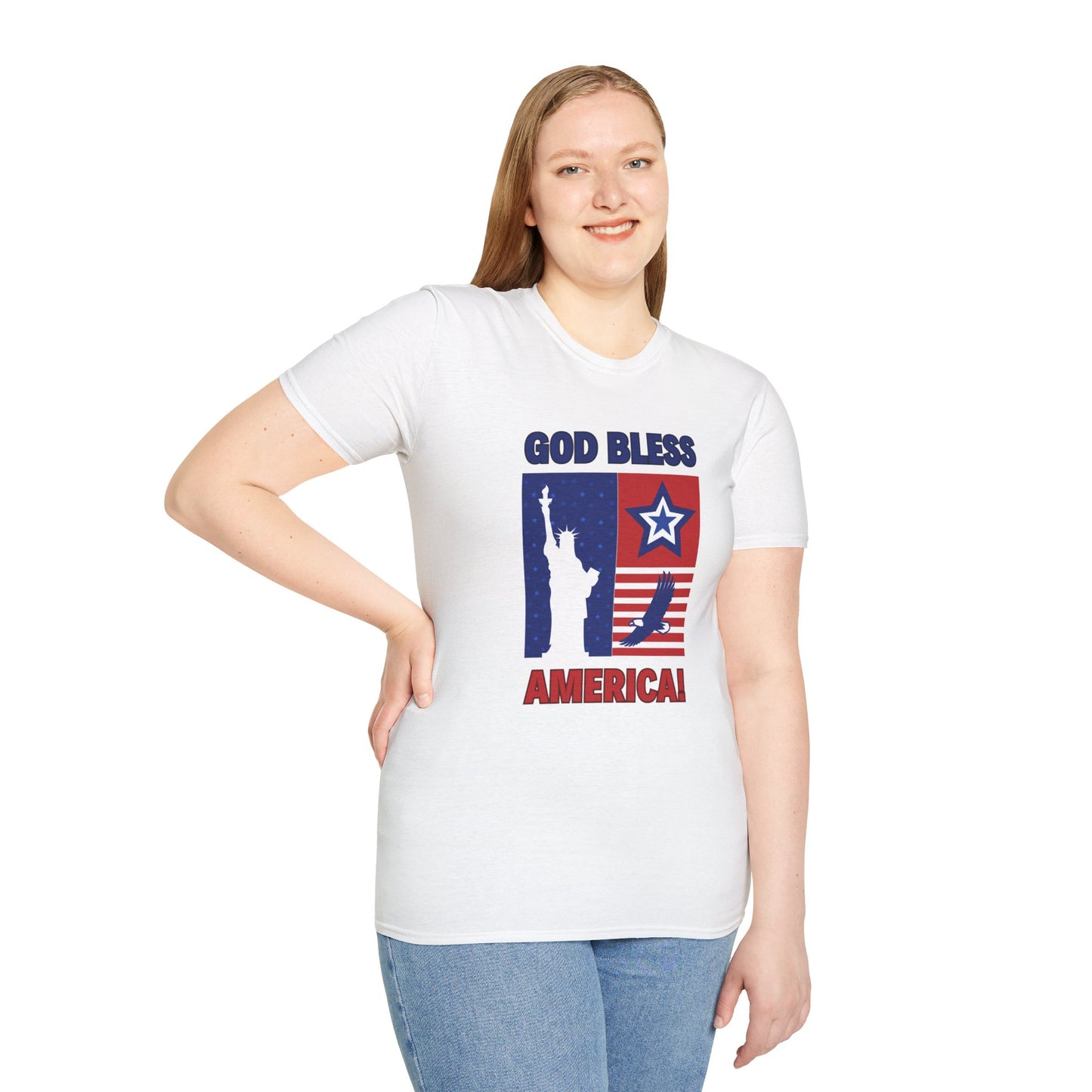 Unisex God Bless America Softstyle T-Shirt
