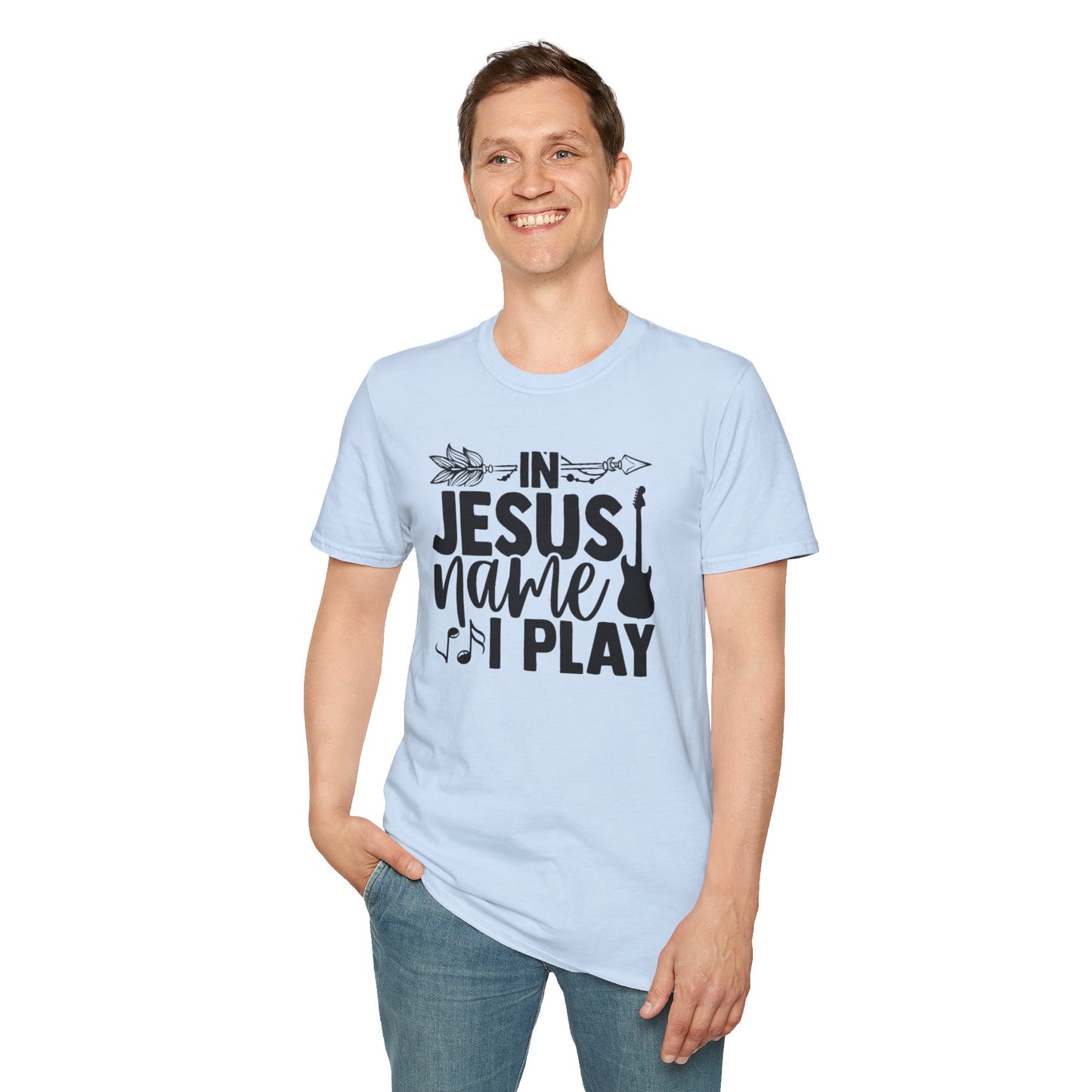 Unisex Softstyle In Jesus Name I Play T-Shirt